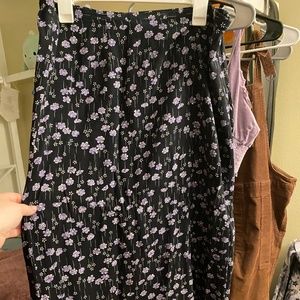 Floral Mid-Calf Skirt